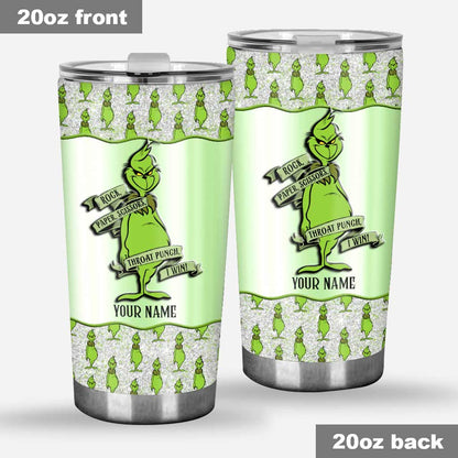 Rock Paper Throat Punch - Personalized Tumbler