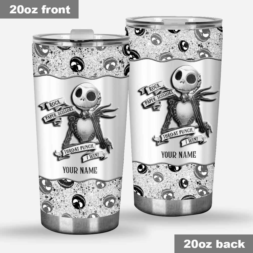 Rock Paper Throat Punch - Personalized Nightmare Tumbler