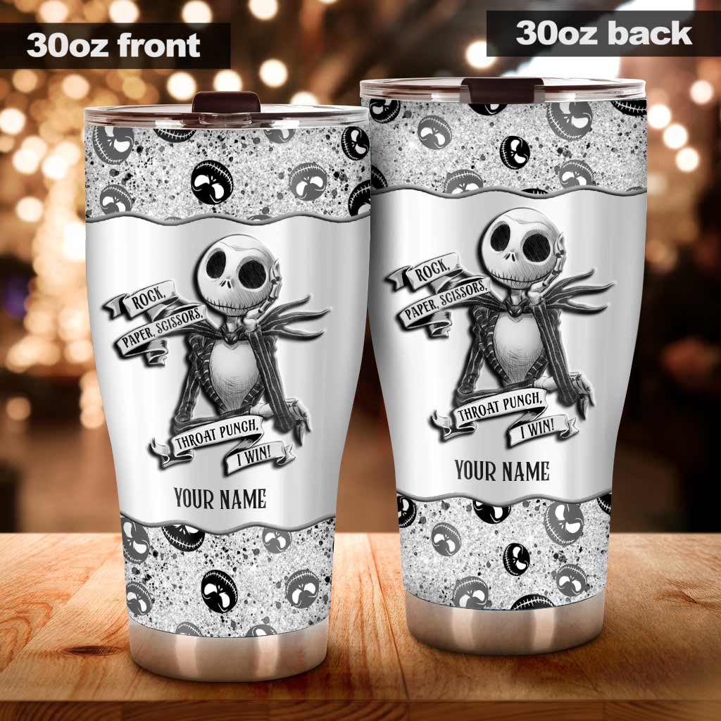 Rock Paper Throat Punch - Personalized Nightmare Tumbler