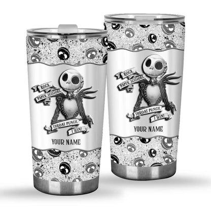 Rock Paper Throat Punch - Personalized Nightmare Tumbler