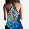 Salty Lil&#39; Beach - Personalized Turtle Cross Tank Top