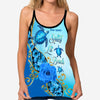 Salty Lil&#39; Beach - Personalized Turtle Cross Tank Top