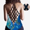 Salty Lil&#39; Beach - Personalized Turtle Cross Tank Top