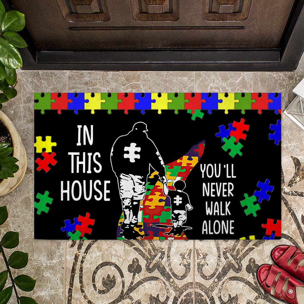 In This House - Autism Awareness Doormat