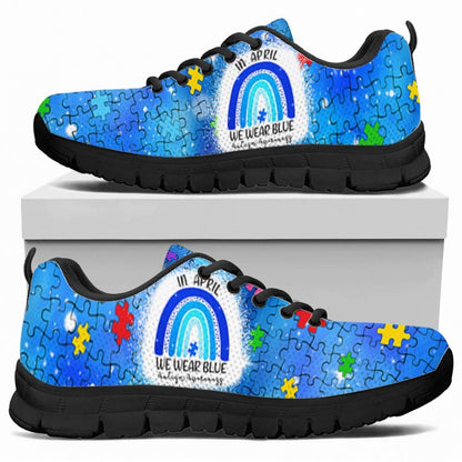 In April We Wear Blue - Autism Awareness Sneakers