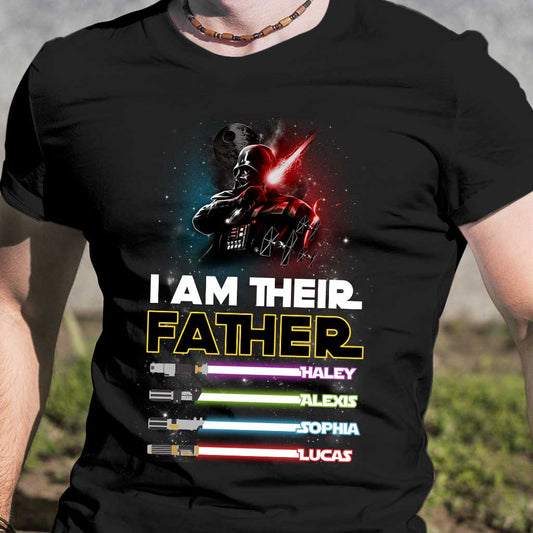 I Am Their Father - Personalized Father's Day The Force T-shirt and Hoodie abtest
