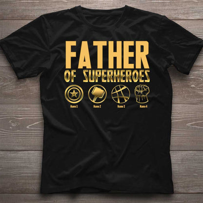 Father Of Superheroes - Personalized Father's Day T-shirt and Hoodie