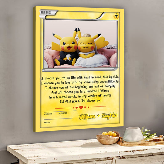 I Choose You - Personalized Monster Trainer Canvas and Poster