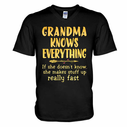 Grandma Knows Everything  T-shirt And Hoodie 072021