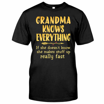 Grandma Knows Everything  T-shirt And Hoodie 072021