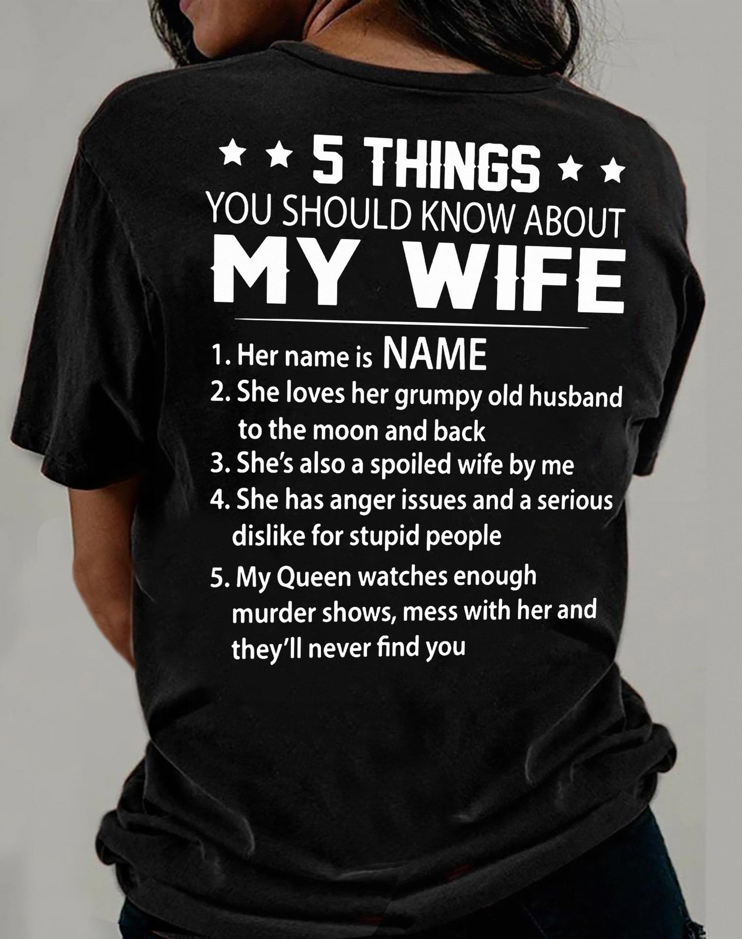 5 Things - Husband And Wife Personalized T-shirt And Hoodie 072021