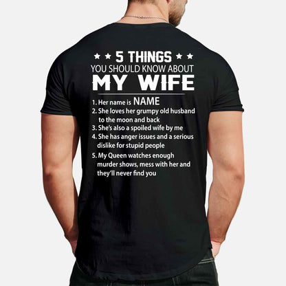 5 Things - Husband And Wife Personalized T-shirt And Hoodie 072021