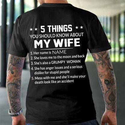 5 Things - Husband And Wife Personalized T-shirt And Hoodie 072021