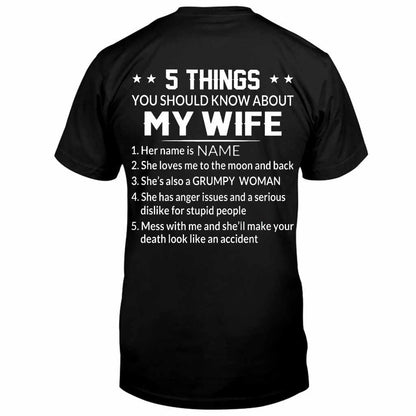 5 Things - Husband And Wife Personalized T-shirt And Hoodie 072021