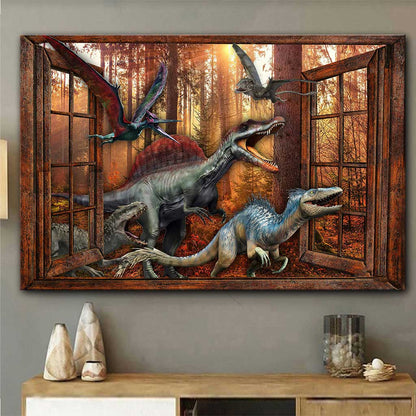 Into The Forest I Go - Dinosaur Canvas And Poster