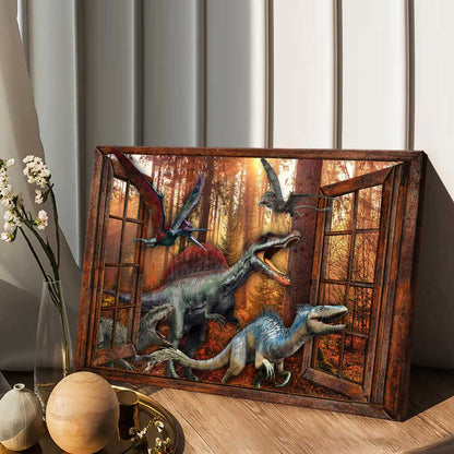 Into The Forest I Go - Dinosaur Canvas And Poster