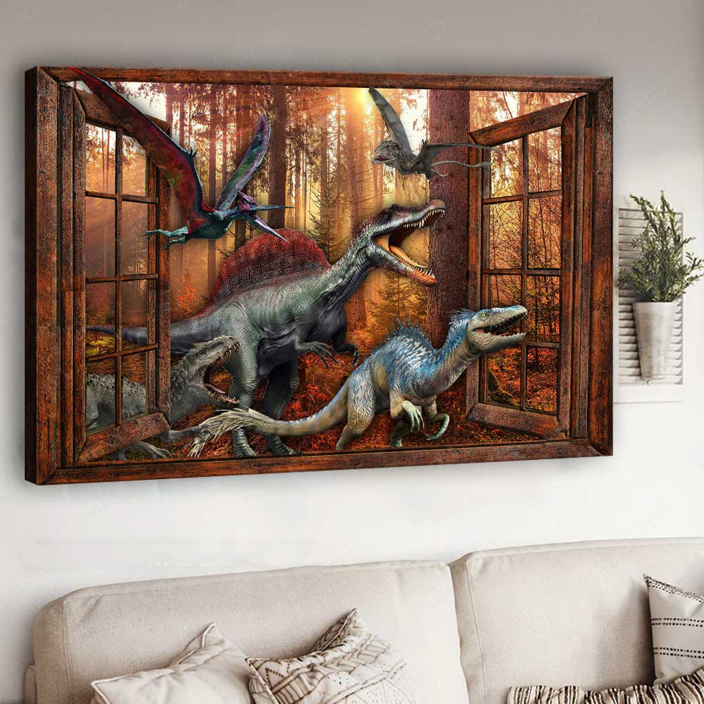 Into The Forest I Go - Dinosaur Canvas And Poster