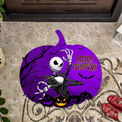 Hello Pumpkin Happy Autumn - Nightmare Shaped Doormat