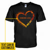 I Wear Orange For Someone I Love Heart - ADHD Awareness Personalized T-shirt And Hoodie