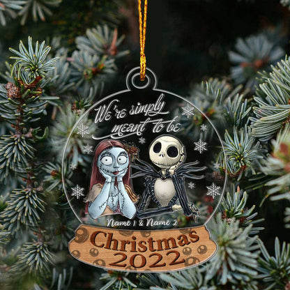 We're Simply Meant To Be - Personalized Christmas Nightmare Layers Mix Ornament