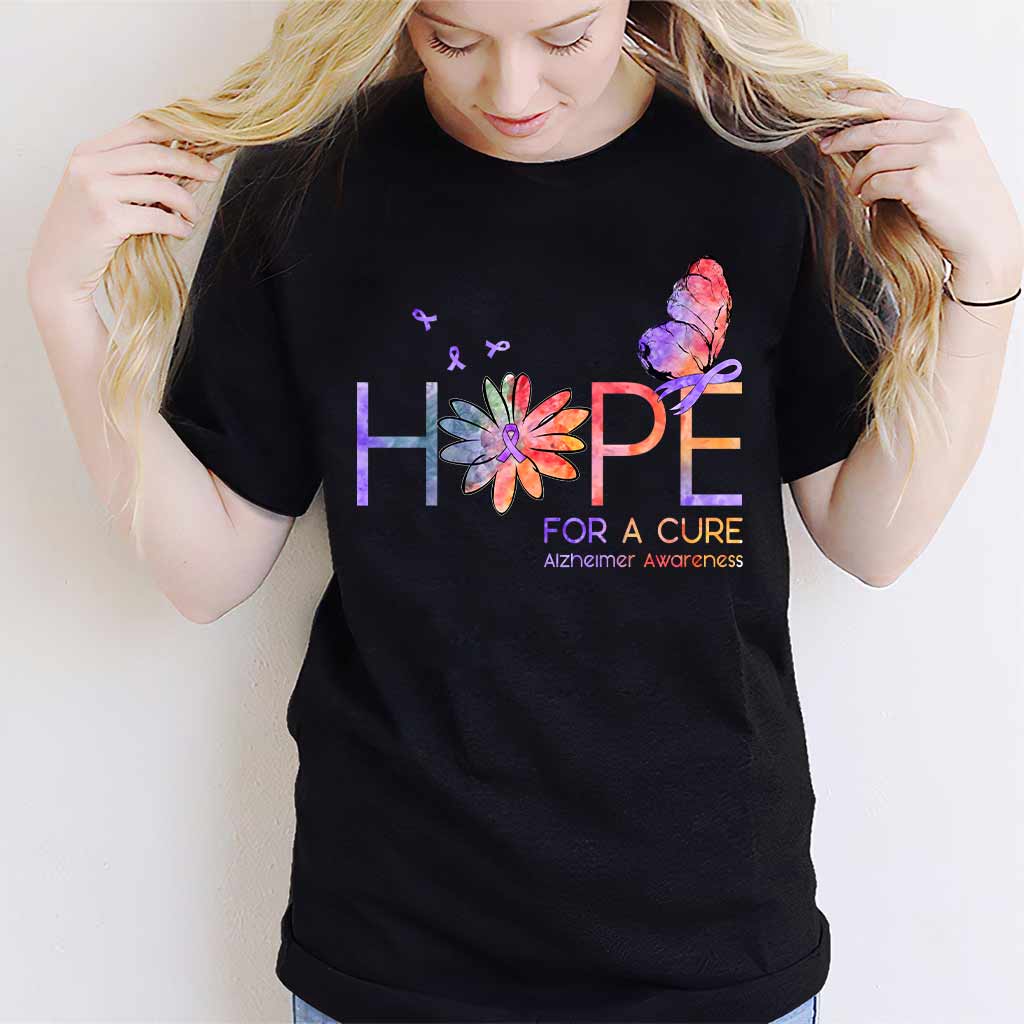 Hope For A Cure - Alzheimer Awareness T-shirt and Hoodie 1121