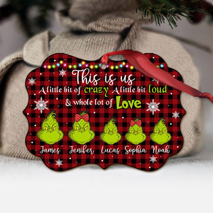 This Is Us Green - Personalized Christmas Stole Christmas Ornament (Printed On Both Sides)