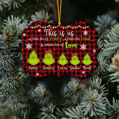 This Is Us Green - Personalized Christmas Stole Christmas Ornament (Printed On Both Sides)