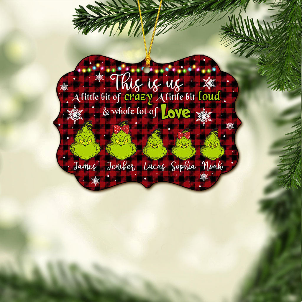 This Is Us Green - Personalized Christmas Stole Christmas Ornament (Printed On Both Sides)