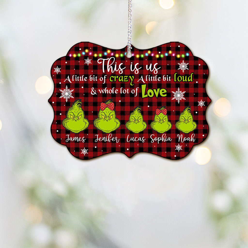 This Is Us Green - Personalized Christmas Stole Christmas Ornament (Printed On Both Sides)