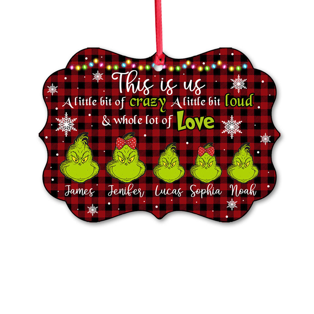 This Is Us Green - Personalized Christmas Stole Christmas Ornament (Printed On Both Sides)