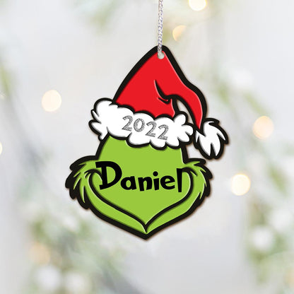 Christmas Face - Personalized Christmas Stole Ornament (Printed On Both Sides)