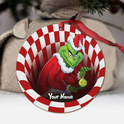 Green Mischief - Personalized Christmas Stole Ornament (Printed On Both Sides)