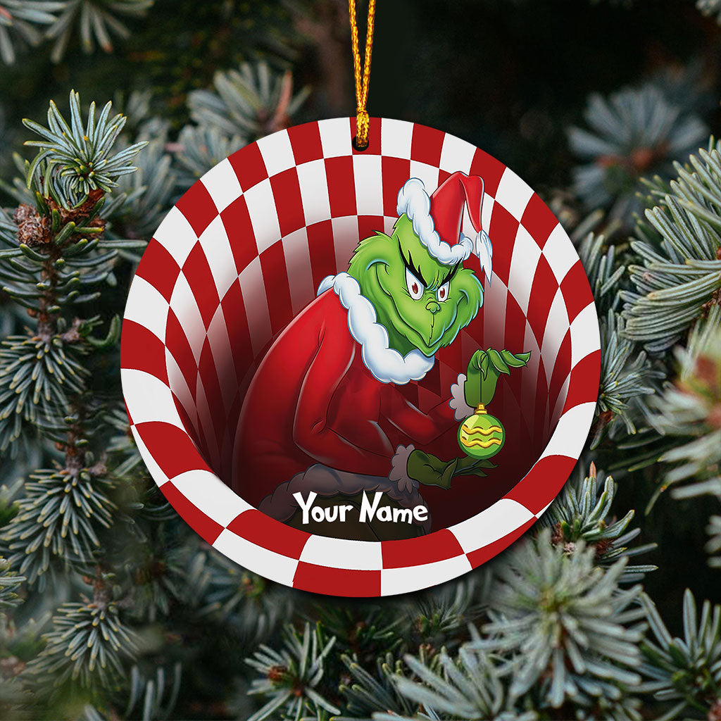 Green Mischief - Personalized Christmas Stole Ornament (Printed On Both Sides)