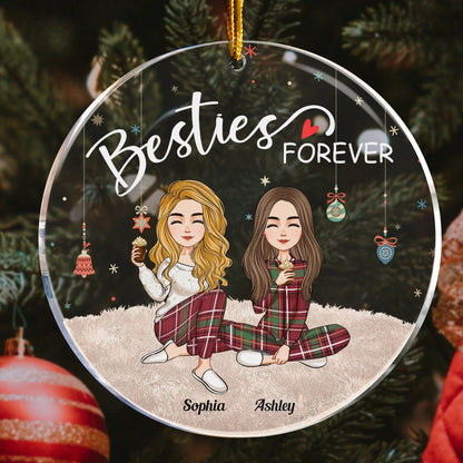 Bestie Forever - Personalized Transparent Ornament