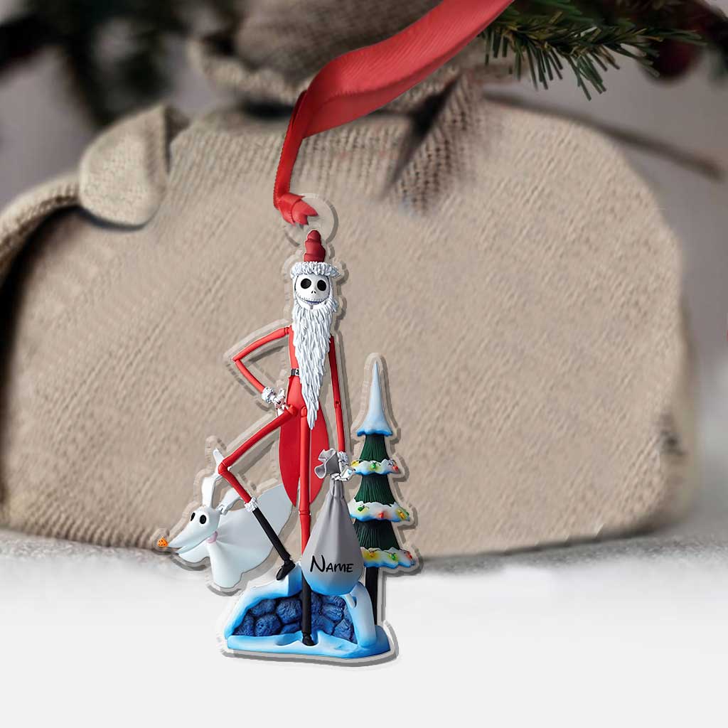 Santa Jack - Personalized Christmas Nightmare Transparent Ornament