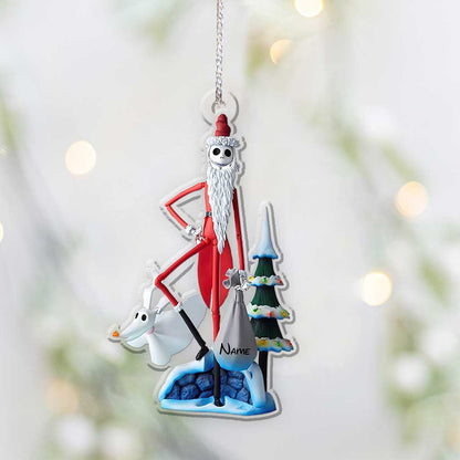 Santa Jack - Personalized Christmas Nightmare Transparent Ornament