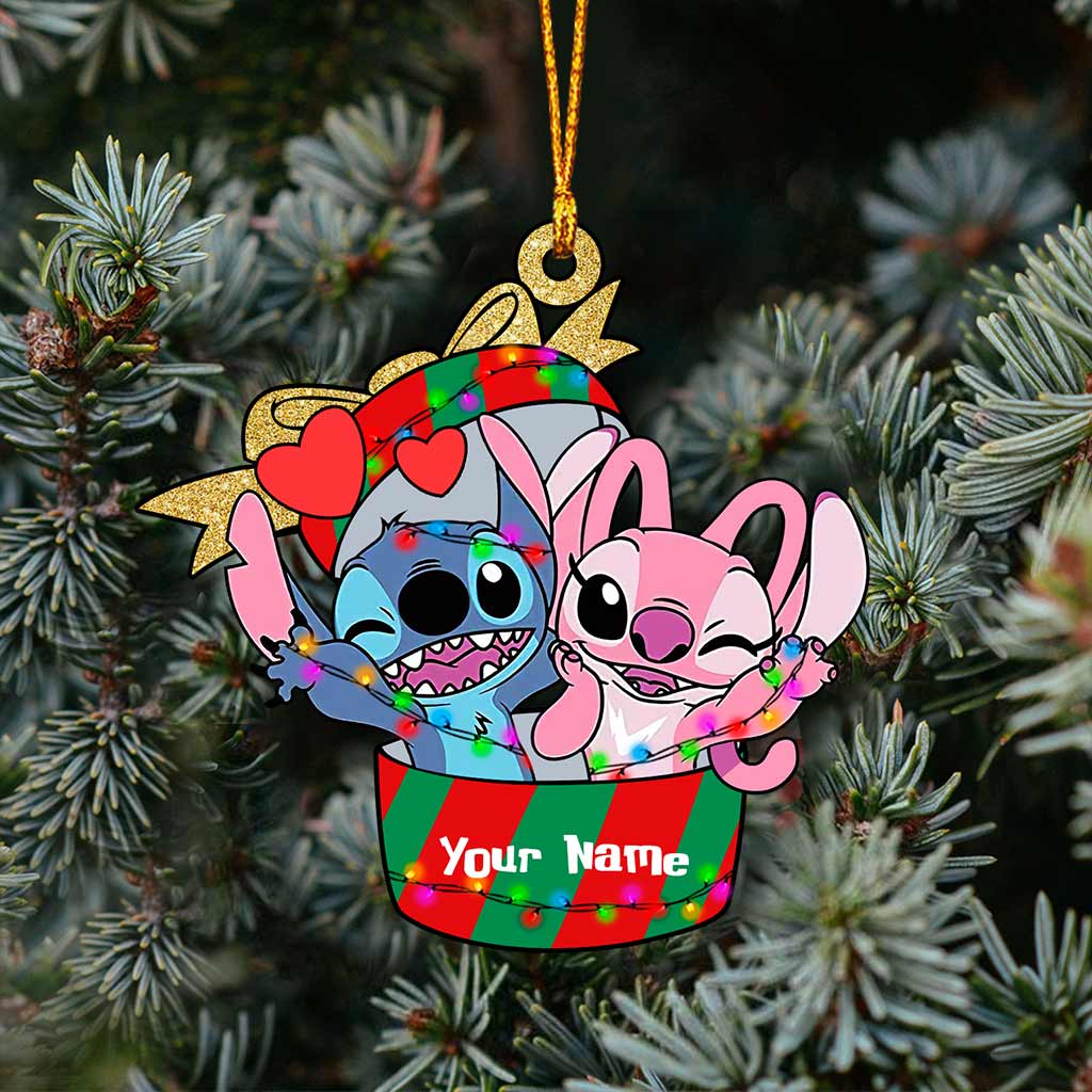 Ohana Love Surprise Gift - Personalized Christmas Ornament (Printed On Both Sides)