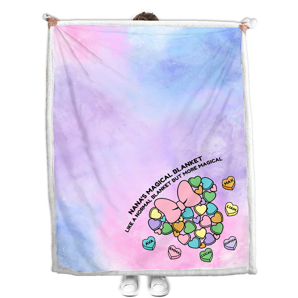 Grandma's Sweat Hearts - Personalized Valentine Grandma Blanket