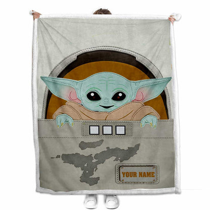 Cute Baby - Personalized The Force Blanket