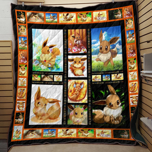 Cute Eev Monster Trainer Quilt 0523