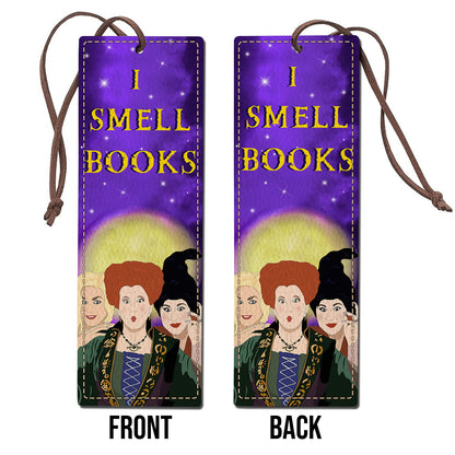 I Smell Books Three Witches Leather Bookmark