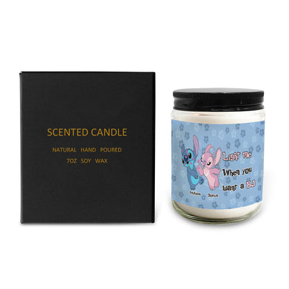 Light Me When - Personalized Couple Ohana Candle