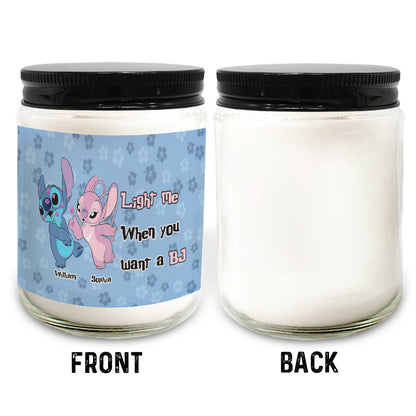 Light Me When - Personalized Couple Ohana Candle