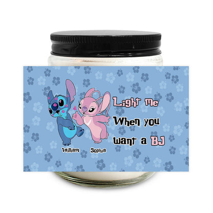 Light Me When - Personalized Couple Ohana Candle