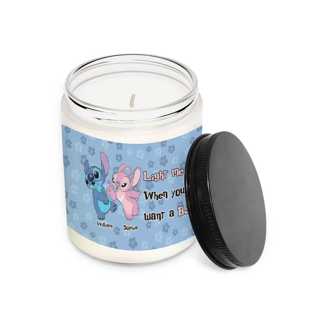 Light Me When - Personalized Couple Ohana Candle