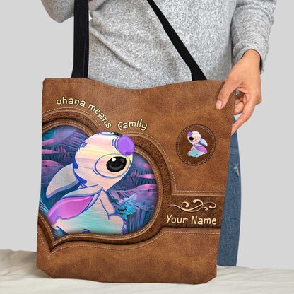 Ohana Means Family - Personalized Tote Bag