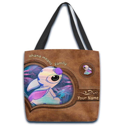 Ohana Means Family - Personalized Tote Bag