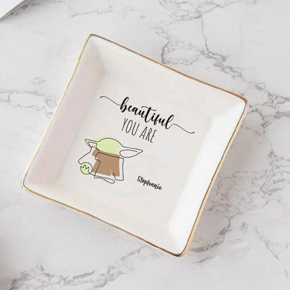 Beautiful You Are - Personalized The Force Jewelry Dish