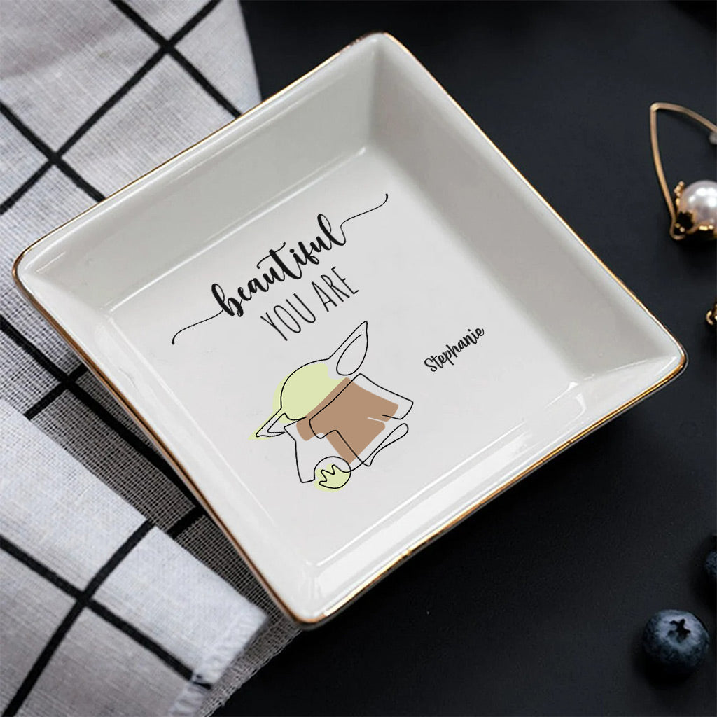 Beautiful You Are - Personalized The Force Jewelry Dish