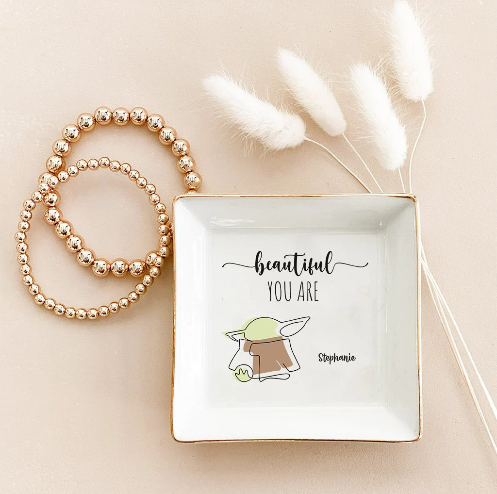 Beautiful You Are - Personalized The Force Jewelry Dish